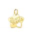 Colgante de Oro Amarillo 18K "Te Quiero Mamá" con Flor y Corazón Calado